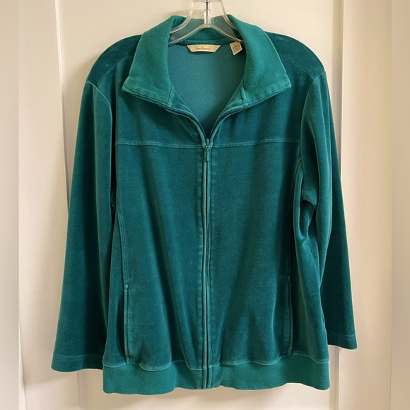 Bechamel Teal Velour Zipper Jacket L - Picture 10 of 16